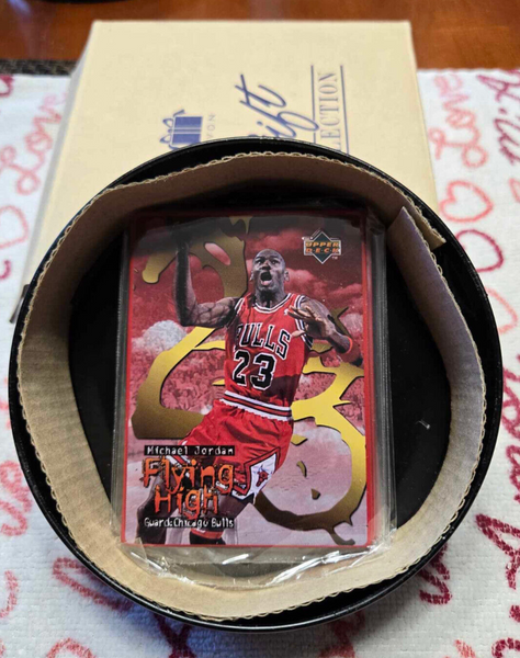 1998 Michael Jordan - Upper Deck Avon Flying High 5x Metal cards & Tin New - Shuga Records