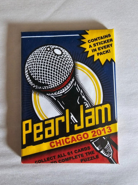 (1) One Pack - New Sealed 2013 Pearl Jam CHICAGO Trading Card PACK - 10 Cards & 1 Sticker - Shuga Records