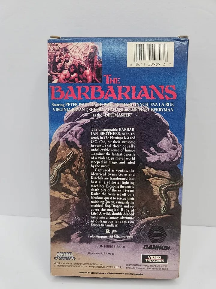 The Barbarians (1987) - NM VHS 1991 Cannon Tape– Shuga Records