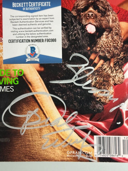 Signed Autographed - Oprah Winfrey - The Oprah Magazine December 2001 BGS BAS COA - Shuga Records