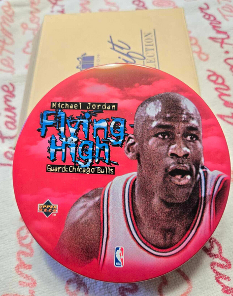 1998 Michael Jordan - Upper Deck Avon Flying High 5x Metal cards & Tin New - Shuga Records
