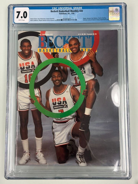 Michael Jordan - 1992 Beckett Montly Magazine #24 - Olympic Dream Team USA Basketball Graded CGC 7 - Shuga Records
