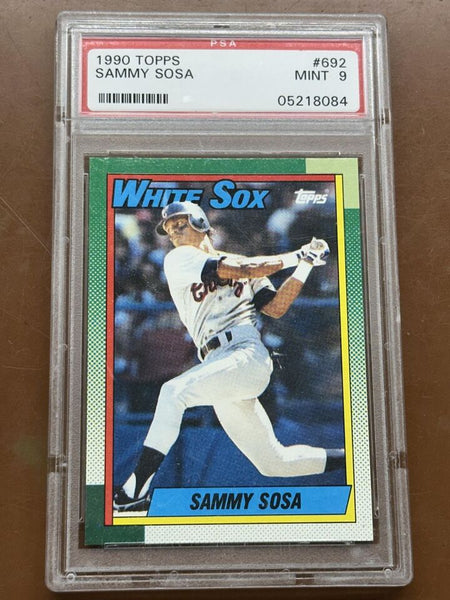 Sammy Sosa - 1990 Topps Card #692 - PSA 9 MINT Chicago White Sox - Shuga Records
