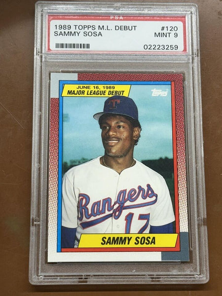 Sammy Sosa - 1989 Topps Traded ML Debut Card #120 - PSA 9 MINT Chicago White Sox - Shuga Records