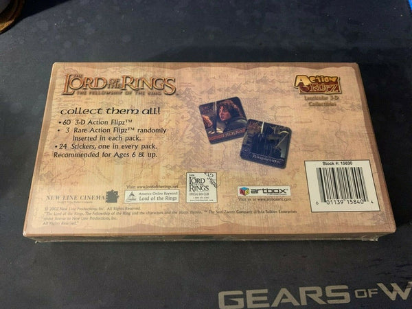 (1) One Pack - 2002 LOTR Lord Of The Rings - The Fellowship Of The Ring 3-D Lenticular Flipz Trading Card - 4 Cards & 1 Sticker - Shuga Records