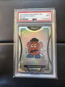 Mr. Potato Head - Toy Story - 2023 Kakawow Walt Disney 100 Card #34 Silver Holo PSA 9 MINT - Shuga Records
