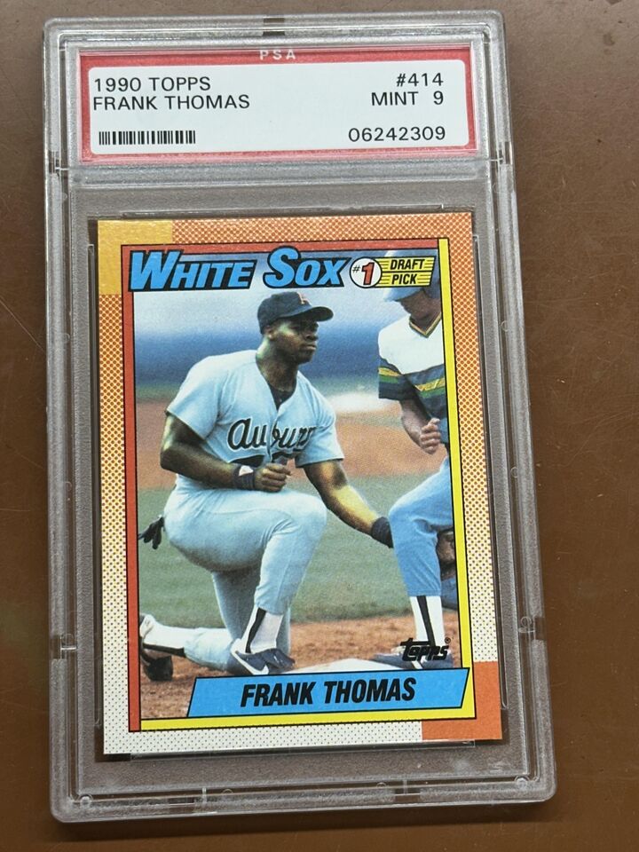 Frank Thomas - 1990 Topps Card #414 Chicago White Sox - PSA 9 MINT - Shuga Records
