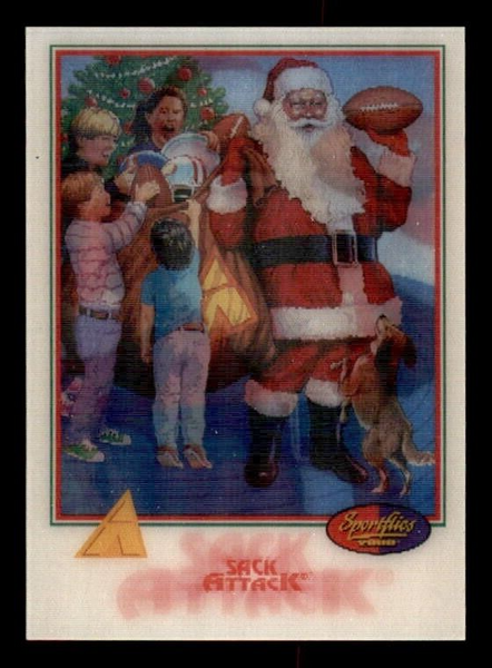 (1) Card - 1994 Sportflics Score Pinnacle Santa Claus Sack Attack Holiday Chase Card - Shuga Records
