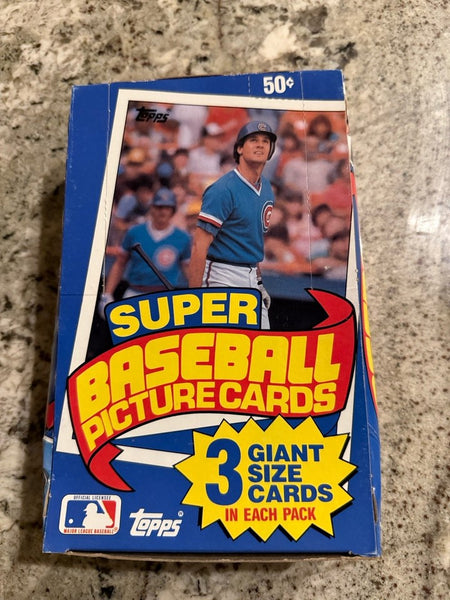 (1) One Pack - New Sealed 1985 Topps Super MLB Baseball Trading GIANT Cards Pack - 3 Cards - Shuga Records