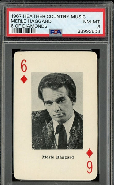 Merle Haggard - 1967 Heather Country Music 6 of Diamonds USA PSA 8 NM-MT 88993606 - Shuga Records