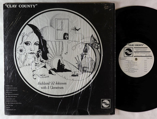 Kickland & Johnson - Clay County - VG+ LP Record 1974 Effenar USA Vinyl - Folk Rock / Soft Rock - Shuga Records