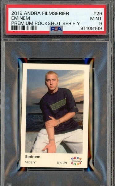 Eminem Slim Shady - 2019 Andra Filmserier Premium Rockshot Serie Y Card #29 - PSA 9 MINT - Shuga Records
