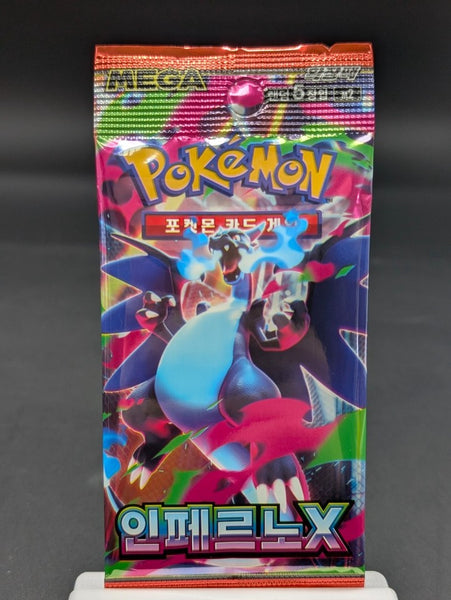 (1) One Pack - Pokemon 2025 Inferno X Mega Evolution 2 Trading Game Card m2 - 5 Cards (Korean Booster) - Shuga Records