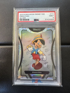 Pinocchio - 2023 Kakawow Walt Disney 100 Card #111 Silver Holo PSA 9 MINT - Shuga Records