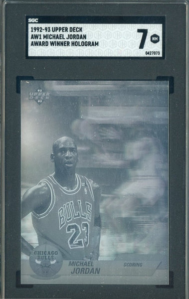 1992-1993 Michael Jordan - Upper Deck Award Winner Hologram - #AW1 Bulls SGC 7 NM 0427073 - Shuga Records