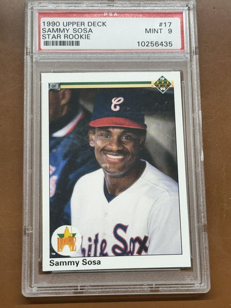 Sammy Sosa - Star Rookie - 1990 Upper Deck Card #17 - PSA 9 MINT - Shuga Records