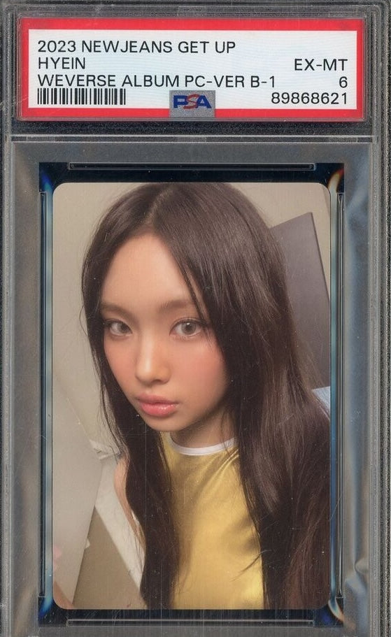 Hyein 2023 - New Jeans - Get Up - Weverse Album PC Ver B-1 Card - PSA 6 EX-MT - Shuga Records