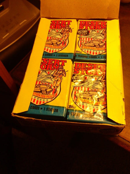 (1) One Pack - 1991 TOPPS Desert Storm Coalition For Peace Trading Card Victory Series Edition - 8 Cards & 1 Sticker - Shuga Records