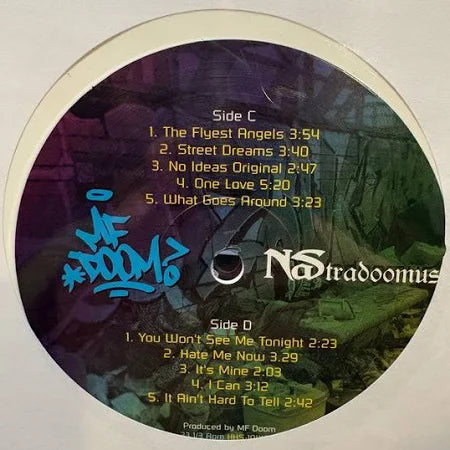 MF DOOM / Nas - Nastradoomus Vol 2 (2003) - New LP Record 2025 HipHopSite.com Unofficial White Vinyl - Hip Hop - Shuga Records