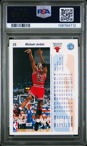 1992 UPPER DECK #23 MICHAEL JORDAN - Chicago Bulls HOF PSA 7 NM