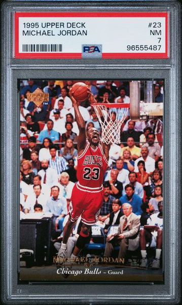 Michael Jordan - 1995 Upper Deck Card #23 Chicago Bulls HOF PSA 7 NM - Shuga Records