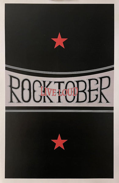 Rocktober - Live Loud (Rhino) - 11" x 17" Album Promo Poster (Double Sided) - p0423-1 - Shuga Records