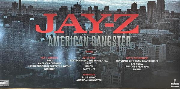 Jay-Z – American Gangster - 12" x 24" Roc-A-Fella 2007 USA Promo Poster (double sided) Hip Hop - p0354-2 - Shuga Records