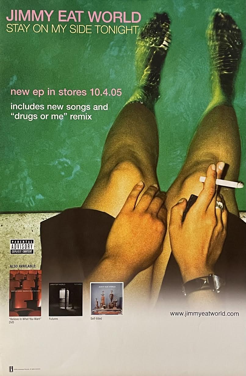 Jimmy Eat World – Stay On My Side Tonight - 11x17 Album Promo Poster - p0059 - Shuga Records
