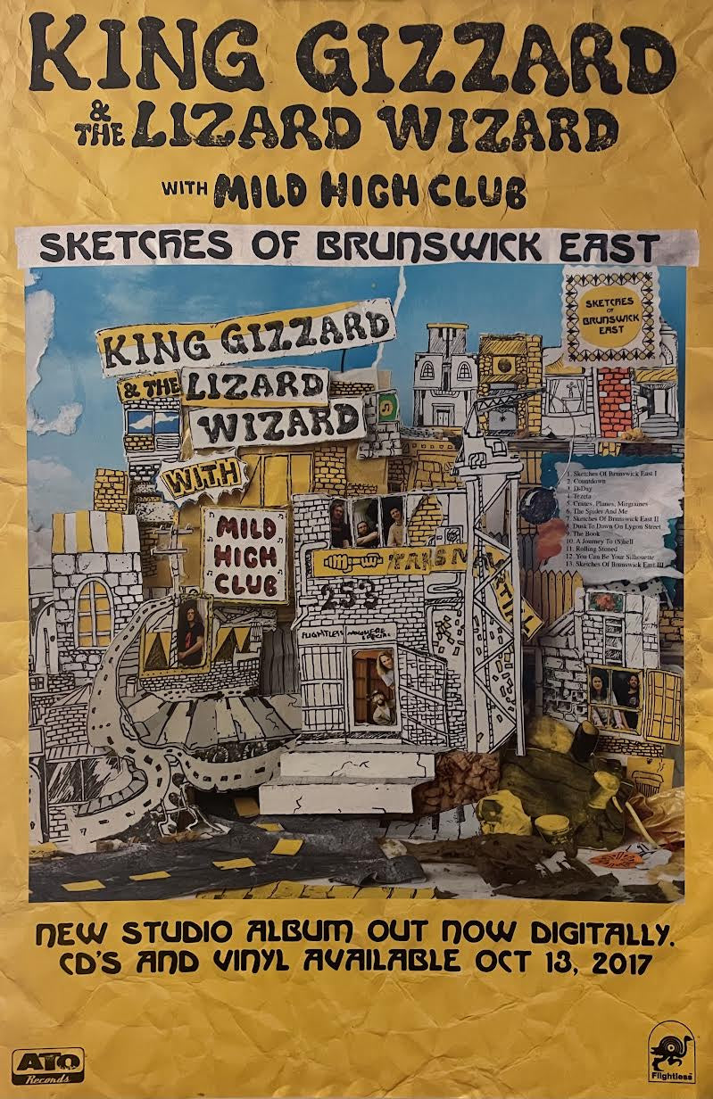 King Gizzard & the Lizard Wizard - Sketches of Brunswick East - 11" x 17" Promo Poster - p0383-3 - Shuga Records