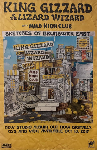 King Gizzard & the Lizard Wizard - Sketches of Brunswick East - 11" x 17" Promo Poster - p0383-3