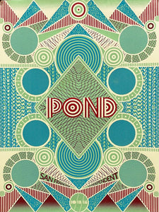 Pond - The Independent Theatre San Francisco - 18" x 24" Starman Press Screen Print Poster (Blue / Green) - p0327