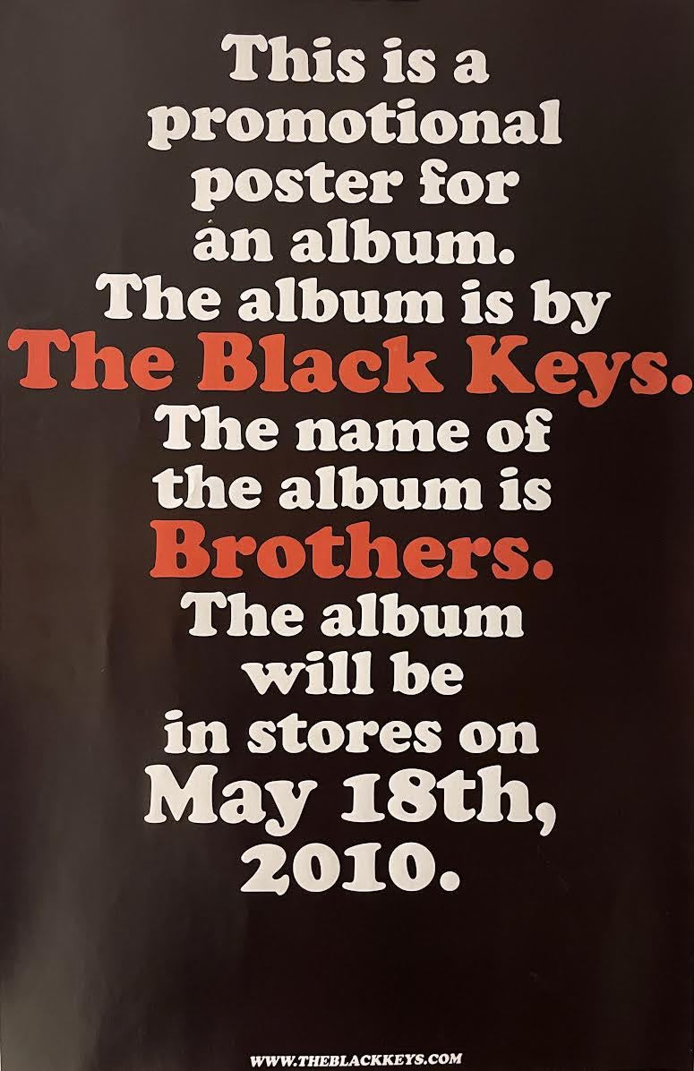 The Black Keys - Brothers - 11" x 17" Promo Poster - p0423-2 - Shuga Records