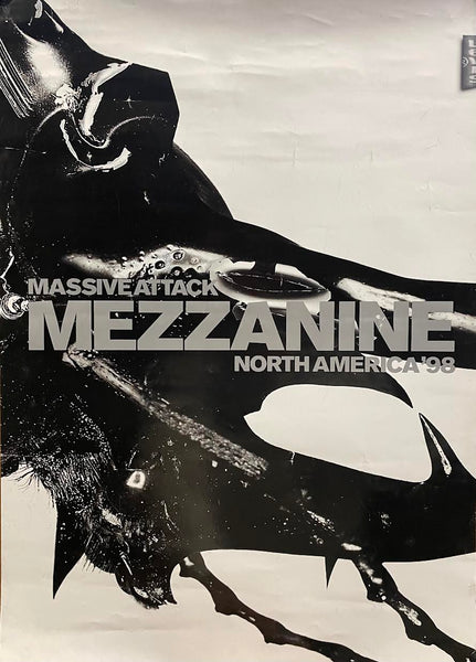 Massive Attack - Mezzanine -  23 1/2" x 16 1/2" - 1998 Tour Poster  Double Sided - p0352 - Shuga Records