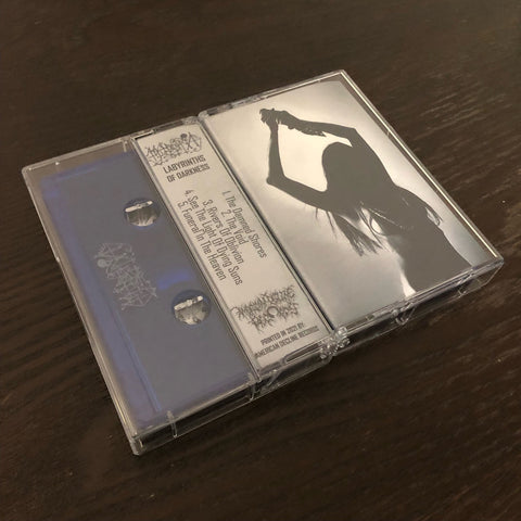 Akhernar – Labyrinths of Darkness - New Cassette 2022 American Decline Blue Transparent Tape - Local Chicago Ambient / Drone / Experimental