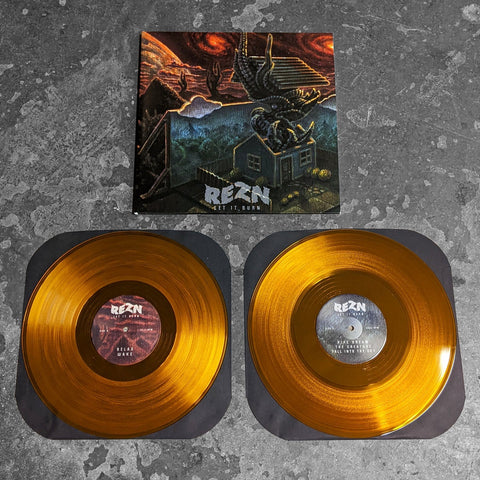 REZN ‎– Let It Burn (2017) - New 2 LP Record 2019 Self Released Amber Transparent Vinyl - Stoner Rock / Doom Metal