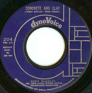 Eddie Rambeau - Concrete And Clay / Son't Believe Him VG+ - 7" Single 45RPM 1965 Dynovoice USA - Rock