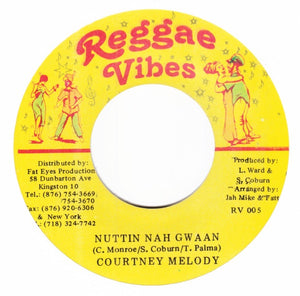 Courtney Melody  ‎–  Nuttin Nah Gwaan - VG+ 45rpm Jamaica Reggae Vibes -  Reggae / Dancehall