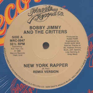 Bobby Jimmy And The Critters ‎– New York Rapper (Remix) / Real Bad Breath - Mint- 12" Single Record - 1986 USA Macola Vinyl -  Hip Hop