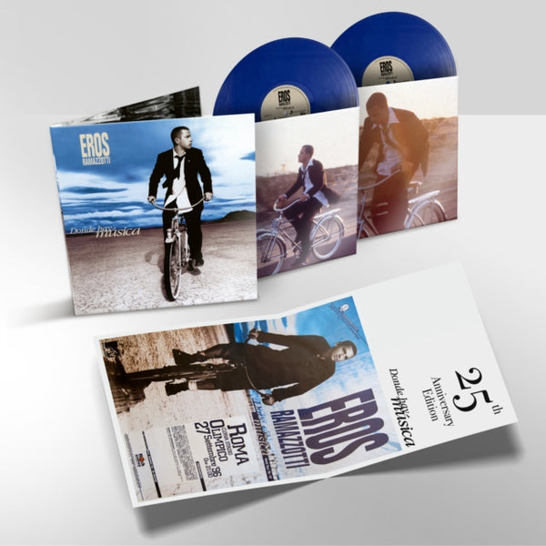 Eros Ramazzotti – Donde Hay Música (1996) - New 2 LP Record 2021 Sony Europe Import Transparent Blue 180 gram Vinyl & Poster - Pop / Europop