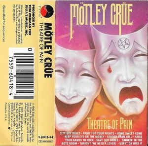 Mötley Crüe ‎– Theatre Of Pain - Used Cassette Tape 1985 Elektra - Rock