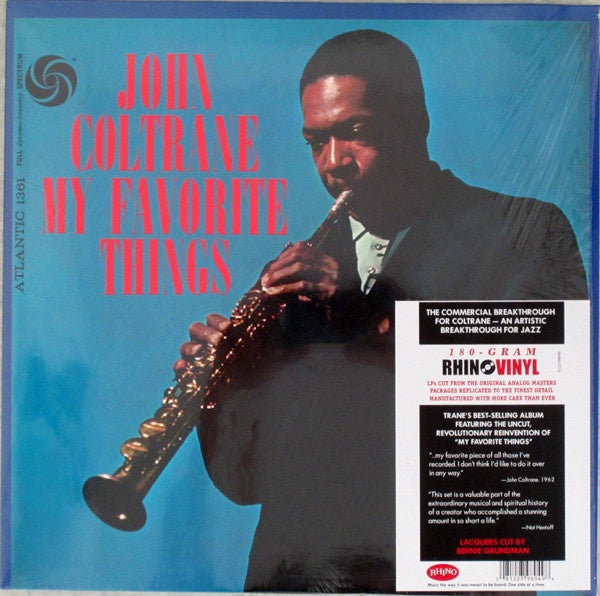 John Coltrane ‎– My Favorite Things (1961) - New LP Record 2010 Atlantic Europe Import 180 gram Vinyl - Jazz / Hard Bop - Shuga Records