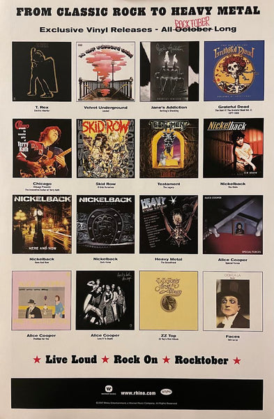 Rocktober - Live Loud (Rhino) - 11" x 17" Album Promo Poster (Double Sided) - p0423-1 - Shuga Records
