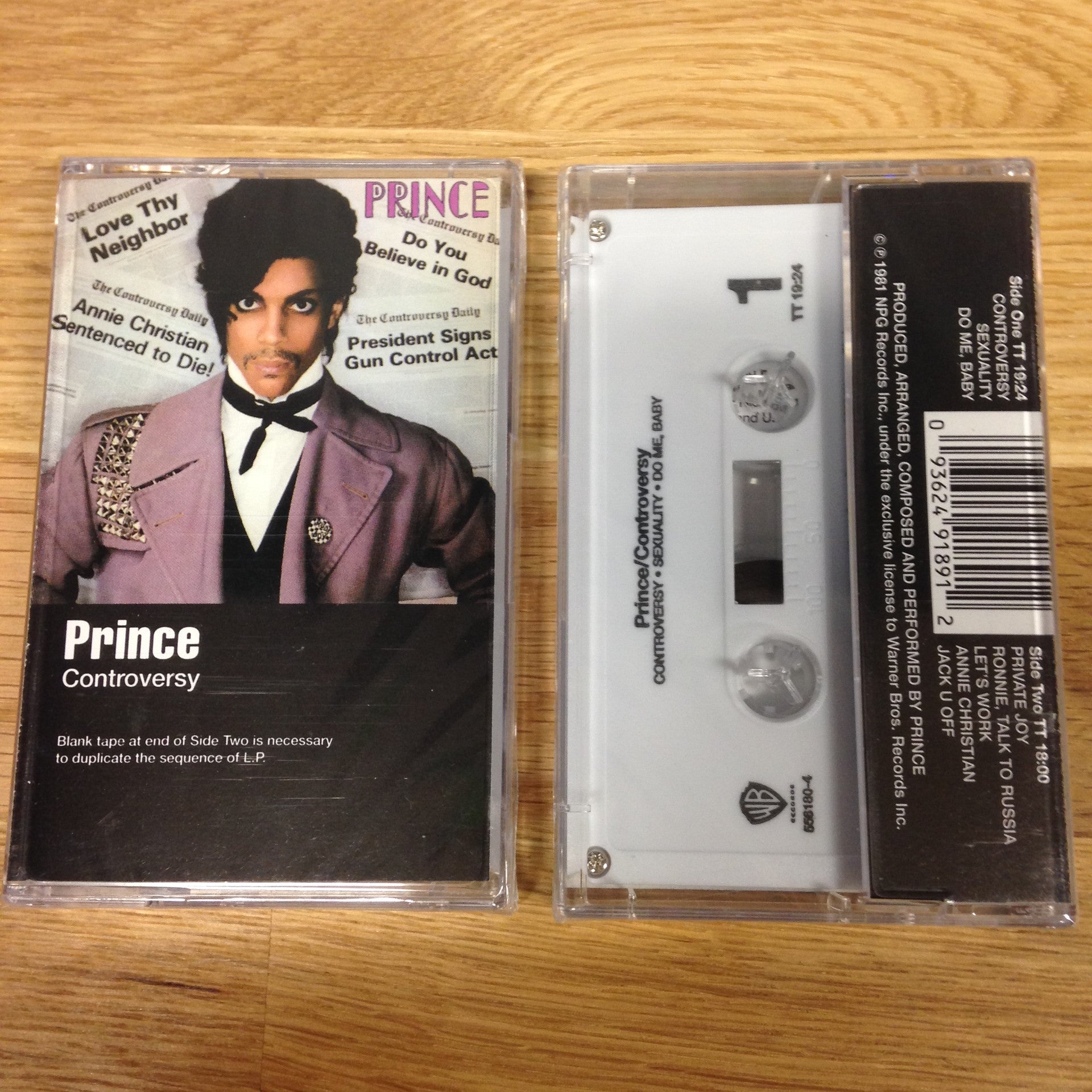 Prince - Controversy (1981) - New Cassette - 2016 Warner White Tape - Pop / Rock / Purple Lord
