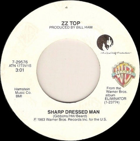 ZZ Top ‎- Sharp Dressed Man - VG 7" Single 45 RPM 1984 USA - Rock / Blues