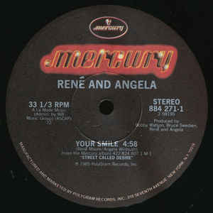 Rene And Angela - Your Smile VG+ - 12" Single 1985 Mercury USA - Disco