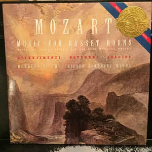 Wolfgang Amadeus Mozart, Members Of The Chicago Symphony Winds ‎– Music for Basset Horns - M- 2LP 1986 CBS Masterwroks Nedtherlands - Classical - Shuga Records