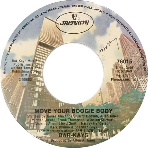 Bar-Kays ‎– Move Your Boogie Body / Love's What It's All About VG+ 7" Single 45rpm 1979 Mercury USA - Disco / Funk