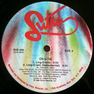 Cli-N-Tel ‎– Ling-O-Istic - Mint- 12" Single Record 1988 USA Vinyl - Hip Hop / Electro / Bass Music