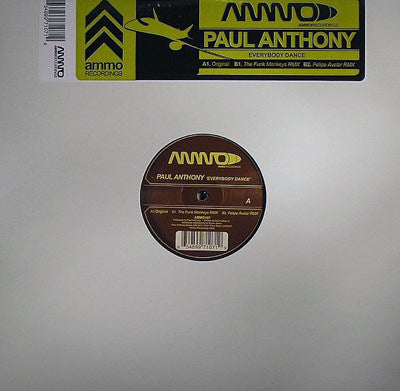 Paul Anthony ‎– Everybody Dance - New 12" Single 2005 USA Ammo Vinyl - Chicago House