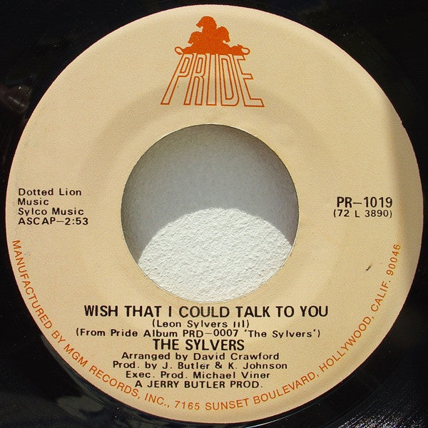 The Sylvers ‎– Wish That I Could Talk To You / How Love Hurts VG 7" Single 45rpm 1973 Pride USA - Soul